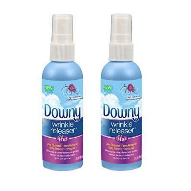 Downy Wrinkle Releaser and Refresher Fabric Spray, Light Fresh Scent, Travel Size, 3 FL Ounce (Pack Of 2)