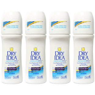 Dry Idea Anti-Perspirant Deodorant, 72-Hour Odor Protection. Roll On Advanced Dry Powder Fresh, 3.25 Ounces (Pack Of 4)