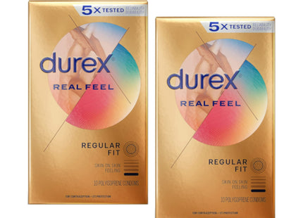 Durex Avanti Bare Real feel Non-Latex, Ultra Thin, Lubricated, Condom, 10 Count (Pack Of 3)