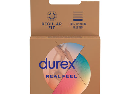 Durex Real Feel Avanti Bare Polyisoprene Non-Latex Condoms 3 Count (Pack Of 2)