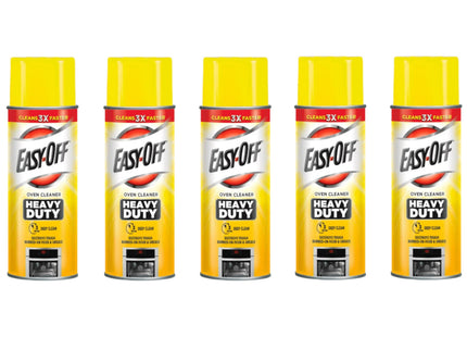 Easy-Off Heavy Duty Oven Cleaner Spray, Regular Scent, Removes Grease, 14.5 ounce (Pack Of 5)