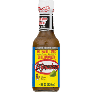 El Yucateco Chile Habanero Xxxtra Hot Sauce, 4 fl Ounce Bottle (Pack Of 1)