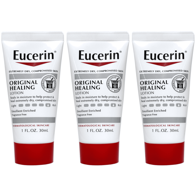 Eucerin Original Moisturizing Lotion, For Extremely Dry Skin, Emollient Enriched Lotion 1 Ounce (Pack Of 3)