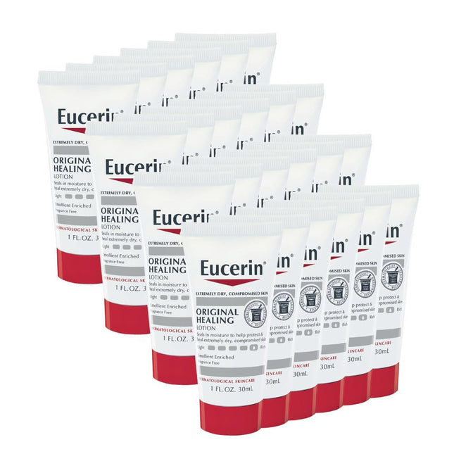 Eucerin Original Moisturizing Lotion, For Extremely Dry Skin, Emollient Enriched Lotion 1 Ounce (PacK Of 24)