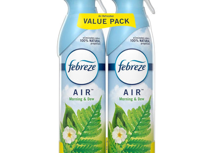 Febreze AIR Effects Air Freshener Meadows & Rain, Original Scent, Aerosol Spray, 8.8 ounce (Pack Of 6)