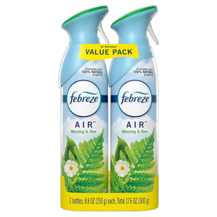 Febreze AIR Effects Air Freshener Meadows & Rain, Original Scent, Aerosol Spray, 8.8 ounce (Pack Of 2)