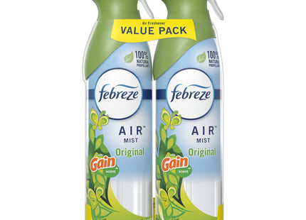 Febreze Air Freshener, Odor-Fighting, Gain Original Scent, Aerosol Spray, 8.8 Ounce (Pack Of 2)