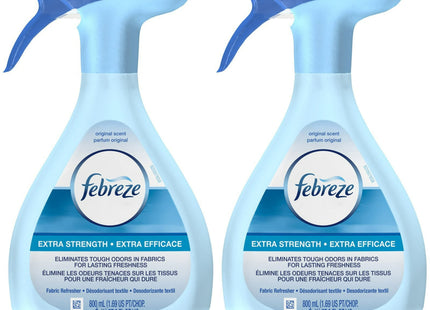 Febreze Extra Strength Fabric Refresher Deodorizer, Odor-Eliminating, Original Lightly Scent Spray 27 Fl Ounce (Pack Of 12)