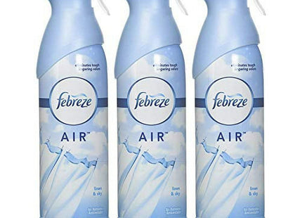 Febreze Air Freshener, Handheld Aerosol, Odor-Eliminating, Odor Spray, Linen & Sky Scent, 8.8 Ounce (Pack Of 3)