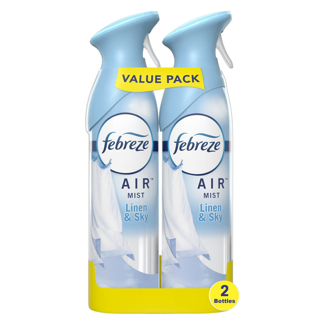 Febreze Air Freshener, Handheld Aerosol, Odor-Eliminating, Odor Spray, Linen & Sky Scent, 8.8 Ounce (Pack Of 2)