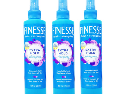 Finesse Finish Strengthen, Self Adjusting, Extra Hold, Non-Aerosol, Unisex, HairSpray, 8.5 ounce (Pack Of 2)