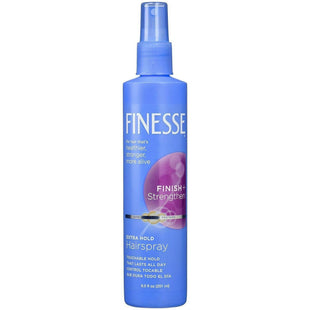 Finesse Finish Strengthen, Self Adjusting, Extra Hold, Non-Aerosol, Unisex, HairSpray, 8.5 ounce (Pack Of 24)