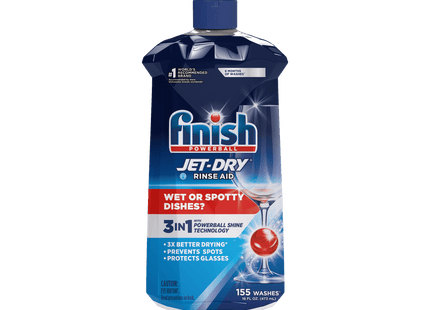 Finish Jet-Dry Rinse Aid, Dishwasher Liquid, Rinse & Drying Agent, Unscented, 16 Ounce (Pack Of 2)