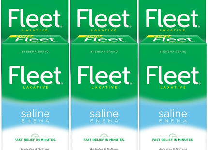 Fleet Enema, Fast Effective Constipation Relief, Ready-to-Use Saline Laxative, 4.5 FL Ounce (Pack Of 6)