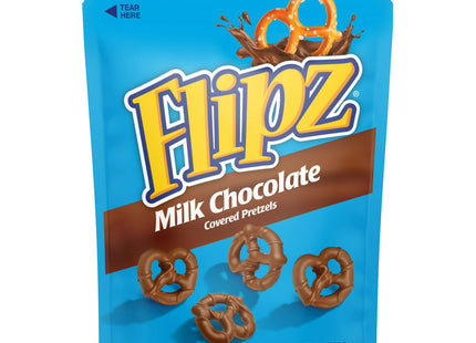 Flipz Milk Chocolate Covered, Perfect Sweet, Salty, & Crunchy Snack, Pretzels, 5 ounce (Pack Of 12)