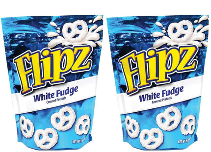 Flipz Crunch White Covered Pretzels Fudge, Salty Crunchy Oven Baked Pretzels Twists 5 ounce (Pack Of 2)