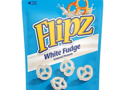 Flipz Crunch White Covered Pretzels Fudge, Salty Crunchy Oven Baked Pretzels Twists 5 ounce (Pack Of 1)