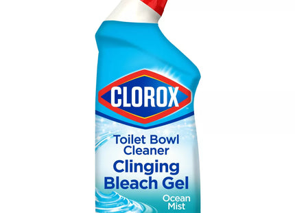 Clorox Toilet Bowl Cleaner, Clinging Bleach Gel, Ocean Cool Wave 24 Fl Ounce (Pack Of 6)