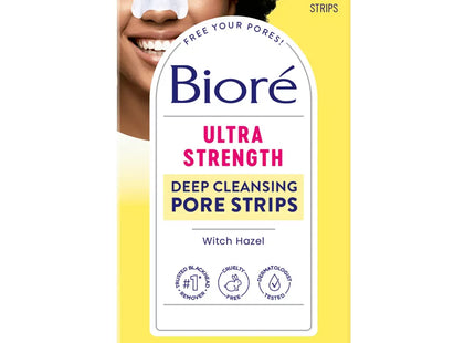 Biore Blackhead Remover Pore Strip, Witch Hazel Ultra Cleansing Pore Strips 6 Ct (Pack Of 1)