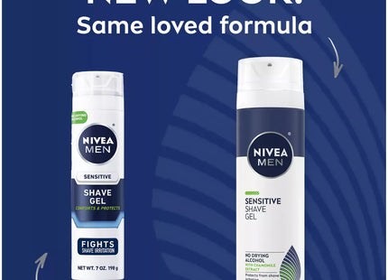 NIVEA MEN Shave Gel, Protects Sensitive Skin, VitaminE, Chamomile, Witch Hazel, 7 Ounce (Pack Of 2)