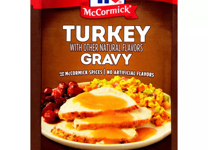 Mccormick Turkey Gravy Mix, Naturally Flavored, Sachet, Plastic Envelope, 0.87 Ounce (Pack Of 48)