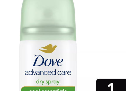 Dove Advanced Care Antiperspirant & Deodorant Dry Spray, Cool Essentials, Travel Size, 1 Ounce (Pack Of 3)