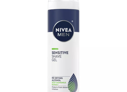 NIVEA MEN Shave Gel, Protects Sensitive Skin, VitaminE, Chamomile, Witch Hazel, 7 Ounce (Pack Of 2)