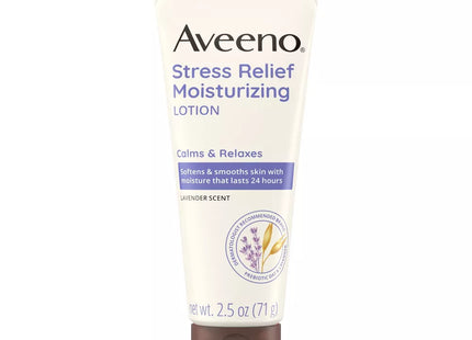 Aveeno Stress Relief Moisturizing Lotion Lavender Scent 2.5 fl. Oz (Pack Of 2)