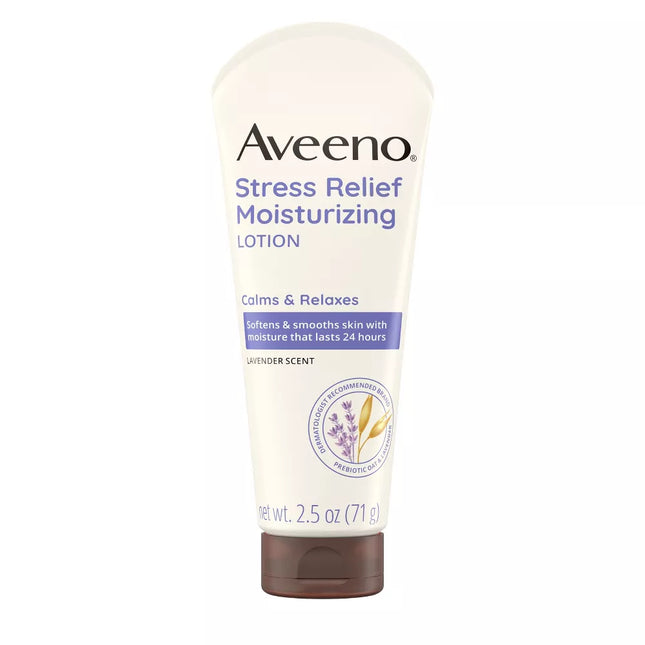 Aveeno Stress Relief Moisturizing Lotion Lavender Scent 2.5 fl. Oz (Pack Of 2)