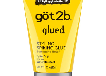 Got2b Original Glued Styling Spiking Hair Gel, Water Resistant, Travel Size, 1.25 Ounce (Pack Of 2)