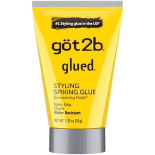 Got2b Original Glued Styling Spiking Hair Gel, Water Resistant, Travel Size, 1.25 Ounce (Pack Of 2)