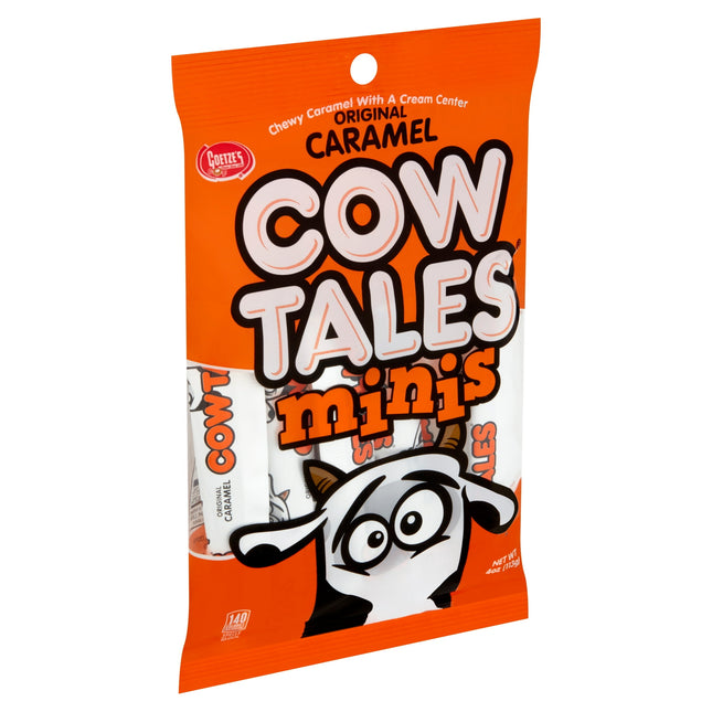 Goetze's Mini Vanilla Cow Tales, Original Caramel Minis, 4 Ounce (Pack Of 1)