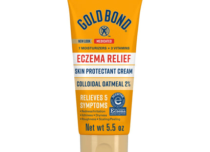 Gold Bond Medicated Eczema Relief Skin Protectant Cream, Colloidal Oatmeal 5.5 Ounce (Pack Of 2)