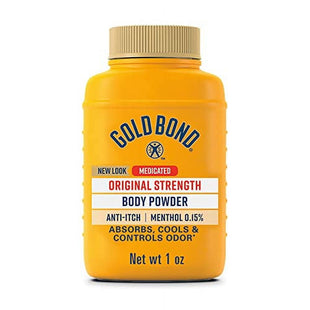 Gold Bond Medicated Original Strength Body Powder, Absorbs Odor-causing, Triple Action, Talc-Free, 1 Ounce (Pack Of 2)