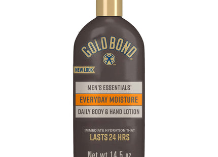 Gold Bond Men's Essentials Everyday Moisture Daily Body And Hand Lotion, With Vitamin-C 14.5 Ounce (Pack Of 2)