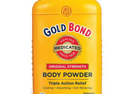 Gold Bond Medicated Original Strength Body Powder, Absorbs & Cools, Anti Chafing, Talc-Free, 10 Ounce (Pack Of 8)