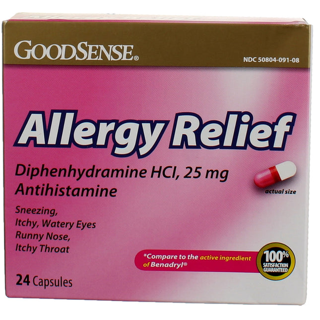 GoodSense Allergy Relief Antihistamine Tablets, 25 mg, 24 Count (Pack Of 6)