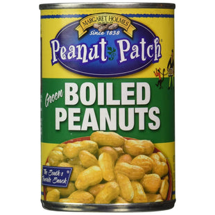 Peanut Patch Margaret Holmes Original Green Boiled Fresh Peanuts, Sugar-Free, 13.5 Ounce Can (Pack Of 6)