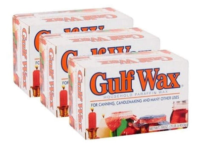 Gulf wax Misc Canning Candle, Household Paraffin Wax, For Canning & Candle making, 16 Ounce (Pack Of 3)