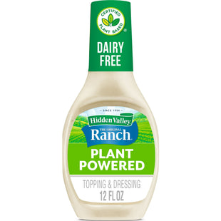 Hidden Valley Original Ranch Plant Powered Salad Dressing & Topping, Gluten & Dairy Free, 12 Fluid Ounce, (Pack Of 12)