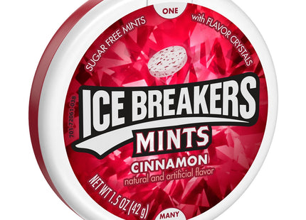 Ice Breakers cinnamon flavor crystals, Sugar Free, Fresh Breath, Mints Tin, 1.5 Ounce (Pack Of 2)