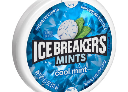 Ice Breakers cooling crystals, Sugar Free, Fresh Breath, Cool-Mint flavor, Mints Tin, 1.5 Ounce (Pack Of 8)