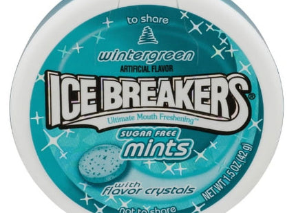 Ice Breakers Wintergreen Cooling Crystals, Sugar Free Mints, Mint Candy, 1.5 Ounce (Pack Of 12)