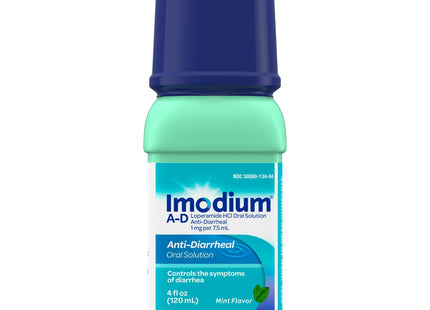 Imodium Imodium a-D Liquid Anti-Diarrheal with Loperamide Hydrochloride, Stomach Medicine, Mint, 4 Fl Oz (Pack Of 6)