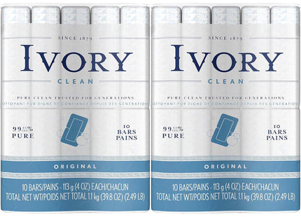 Ivory Gentle Bar Soap, 99.44% Pure, Mild Body Cleanser, Original Scent, 4 Ounce, 10 Count (Pack Of 3)