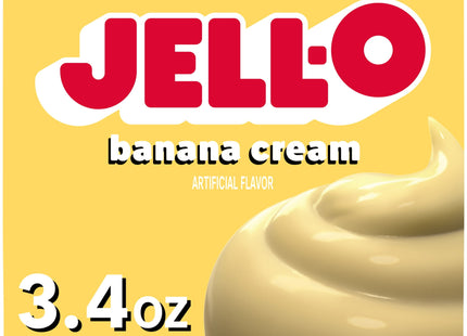 Jell-O Banana Cream, Artificial Flavored, Instant Pudding Mix & Pie Filling, No Artificial Sweeteners, 3.4 Ounce (Pack Of 1)