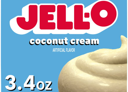 Jell-O Coconut Cream, Artificially Flavored, Instant Pudding & Pie Filling Mix, No Artificial Sweeteners, 3.4 Ounce (Pack Of 4)