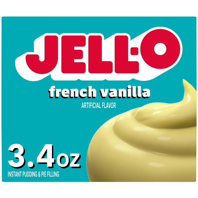 Jell-O Artificial Flavored, Instant Pudding and Pie Filling Mix, French Vanilla, 3.4 Ounce (Pack Of 1)