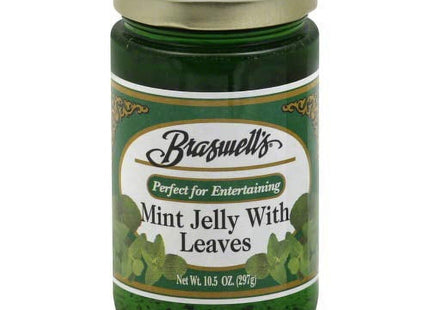 Braswell Jelly, Natural Essence, Natural mint flavor With Leaves, Jar, 10.5 Ounce (Pack Of 1)