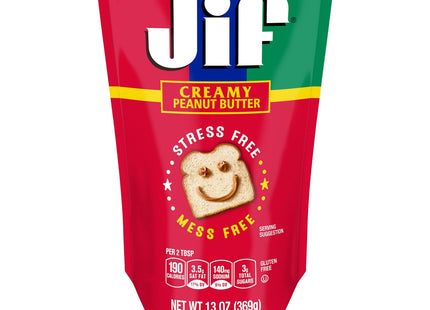 Jif Squeeze Creamy Peanut Butter, Smooth Creamy Texture Portable Pean, Simply Squeeze Pouch, 13 Ounces (Pack Of 1)